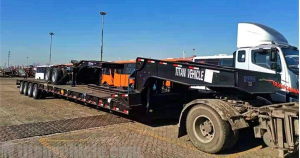 100ton 4 Axle Detachable Gooseneck Trailer for Sale in Dar es Salaam