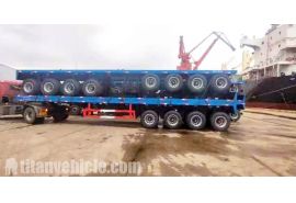 Tri Axle Trailer Flat Bed 40FT Ready Ship to Togo