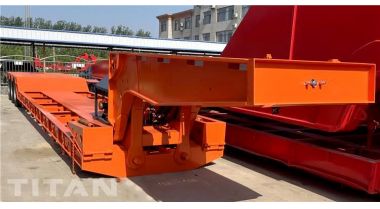 3 Axle RGN Lowboy Trailer will be sent to Barbados by Container