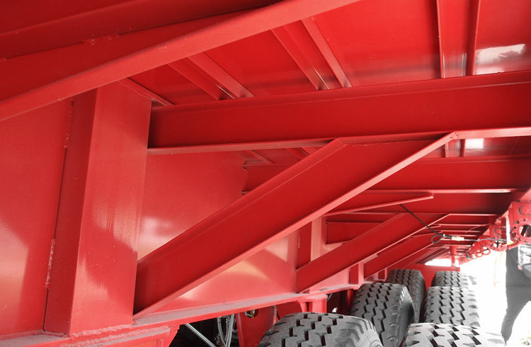 Drop side semi trailer frame