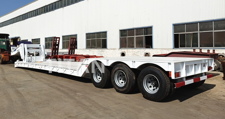 3 axle 80 ton detachable gooseneck lowboy trailer