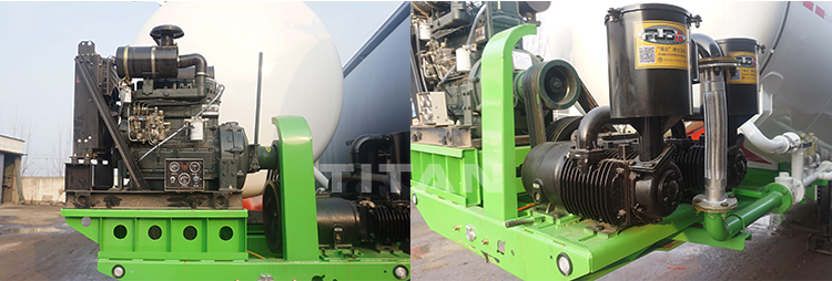 How do dry powder bulk cement tanker trailers work?