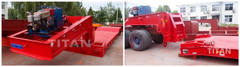 gooseneck lowboy semi trailer