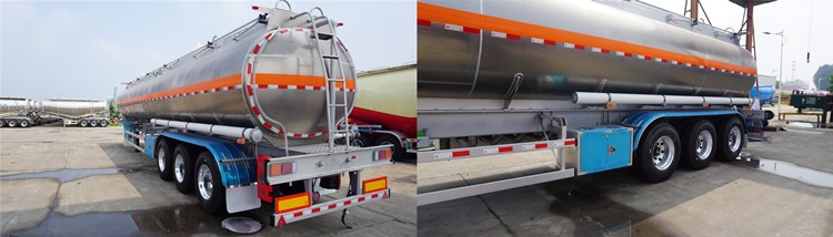 Tri Axle Aluminum Tanker Trailer for Sale in Namibia