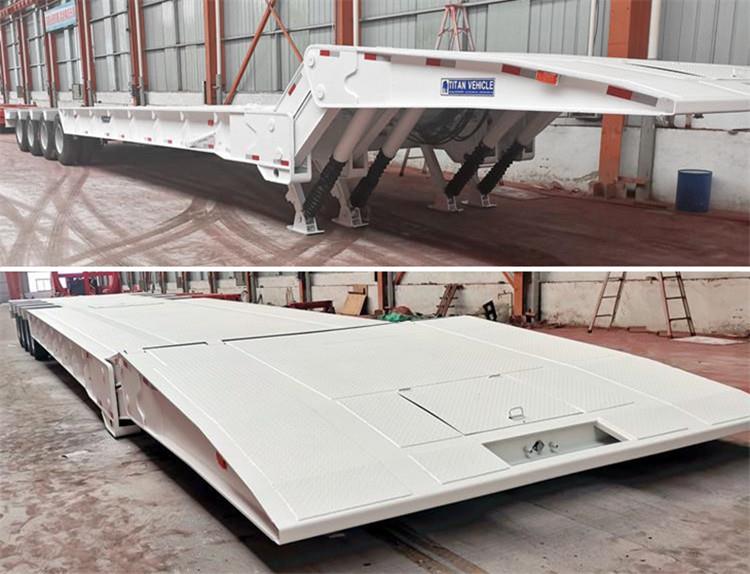 Drawing of 4 Axle Folding Gooseneck Trailer for Sale