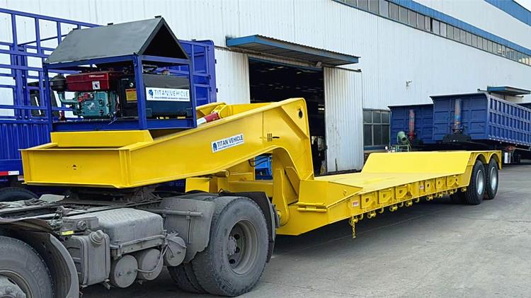 Drawing of 2 Axle 40 Ton Removable Gooseneck Lowboy Trailer for Sale