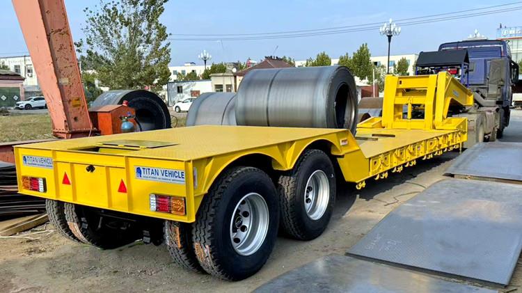 Drawing of 2 Axle 40 Ton Removable Gooseneck Lowboy Trailer for Sale
