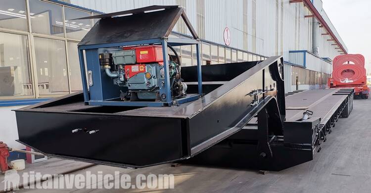 4 Axle 100T Removable Gooseneck Trailer with Dolly for Sale in Chile