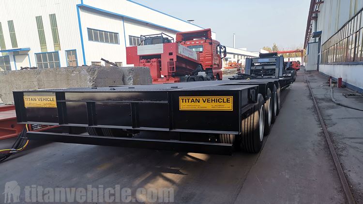 4 Axle 100T Removable Gooseneck Trailer with Dolly for Sale in Chile