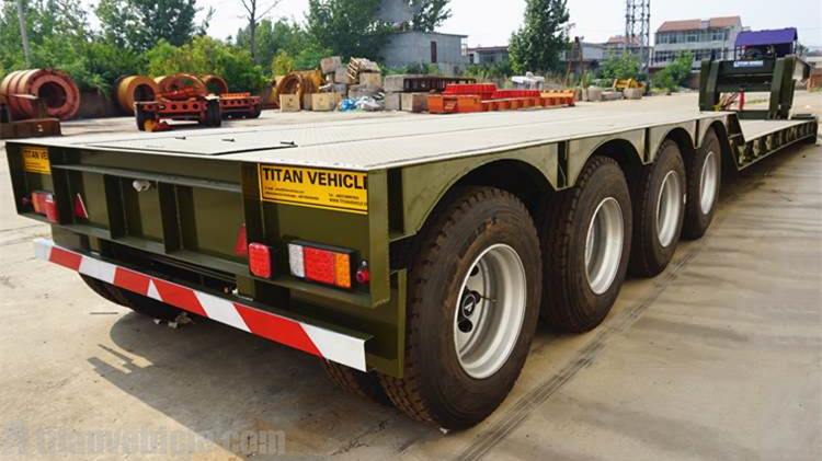 150 Ton 4 Axle Low Deck Gooseneck Trailer will be sent to Ghana Harbour.