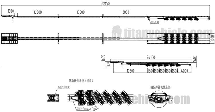 62m Extendable Trailer will be sent to Vietnam Danang
