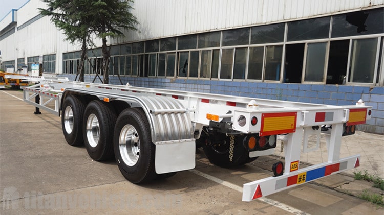 3 Axle 40 Foot Container Chassis Trailer will be sent to Zambia Lusaka