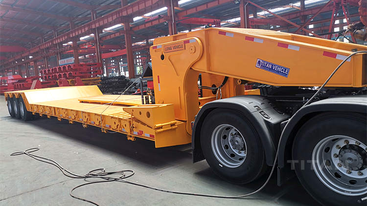 3 Axle 80 Ton Removable Gooseneck Trailer will be sent to Cayman Islands