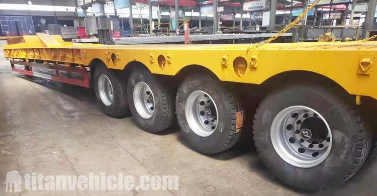 4 Axle 80 Ton Lowbed Semi Trailer for Sale In Guinea Gnbty