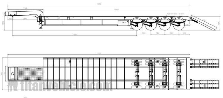 4 Axle Low Loader for Sale in Dominican - TITAN Vehicle