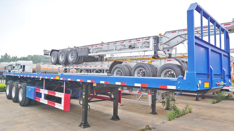 Triaxle Flat Bed Trailer with Headboard for Sale in Zambia