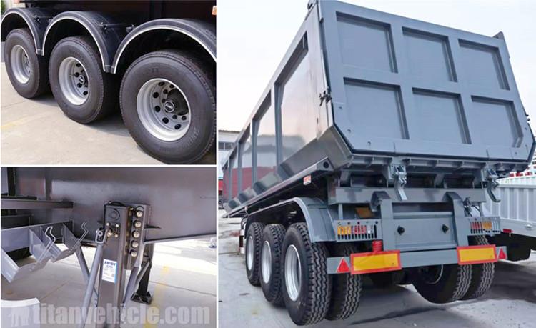 Tri Axle U Shape Rear Dump Semi Trailer for Sale in Madagascar