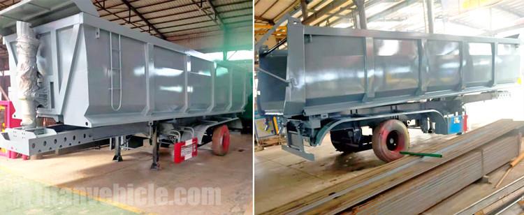 Tri Axle U Shape Rear Dump Semi Trailer for Sale in Madagascar