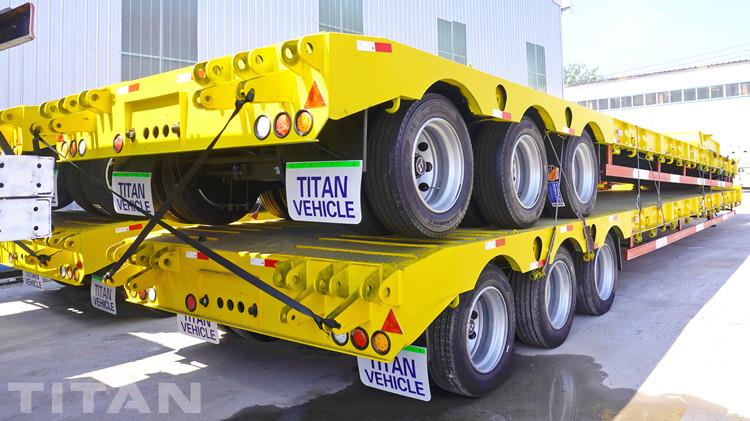 3 Axle 80 Ton Low Bed Truck Trailer for Sale in Guinea