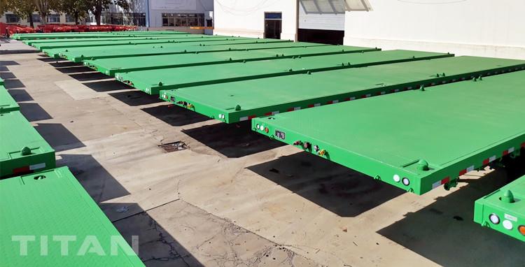 3 Axle 40 ft Shipping Container Flat Bed Trailer for Sale in Zimbabwe Harare