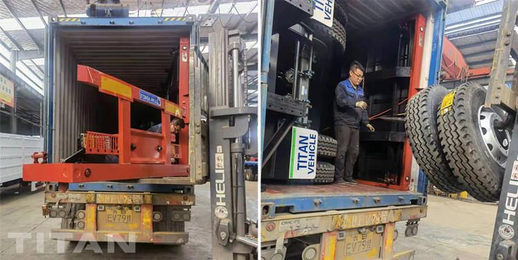 Tri Axle 40 ft Container Flatbed Tractor Trailer for Sale in Mozambique