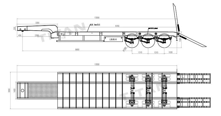 Tri Axle Semi Low Loader Trailer for Sale in Zambia