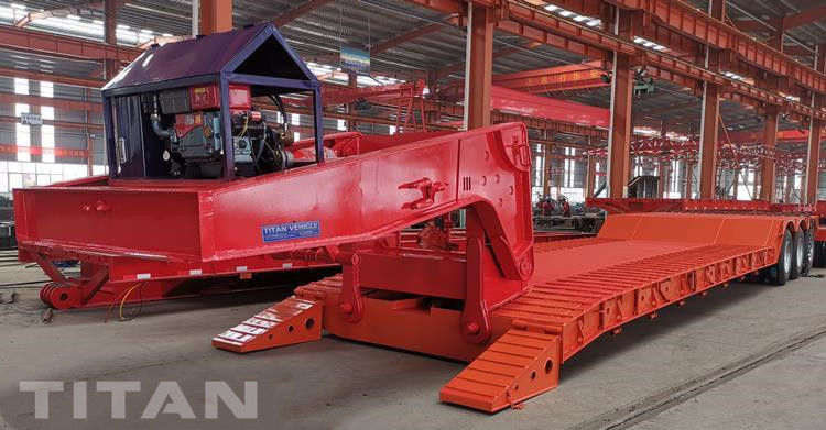 80 Ton Hydraulic Detachable Gooseneck Trailer for Sale In Cote d'Ivoire