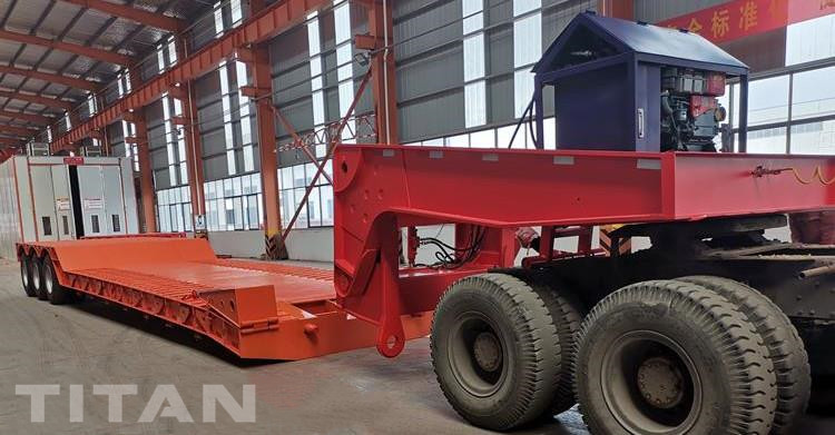 80 Ton Hydraulic Detachable Gooseneck Trailer for Sale In Cote d'Ivoire