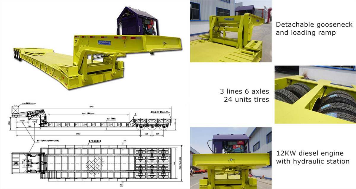 Removable Gooseneck Trailer | Detachable Gooseneck Trailer | Gooseneck Lowboy Trailer for Sale
