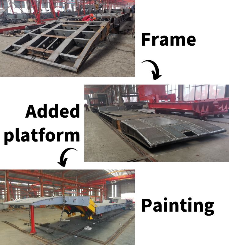 Folding Gooseneck Trailer | Mechanical Folding Neck Lowboy Trailers for Sale