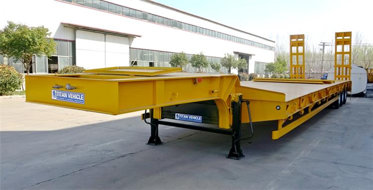 Heavy Duty 3 Axle 80 Ton Low Bed Truck for Sale in Rwanda