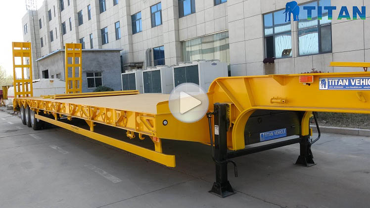 Heavy Duty 3 Axle 80 Ton Low Bed Truck for Sale in Rwanda