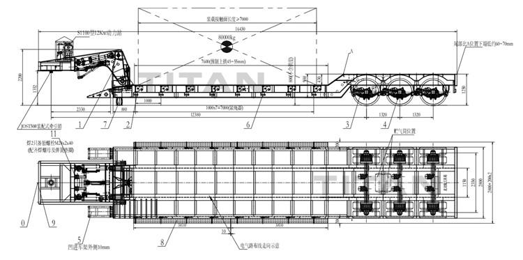  removable gooseneck trailer  drawing