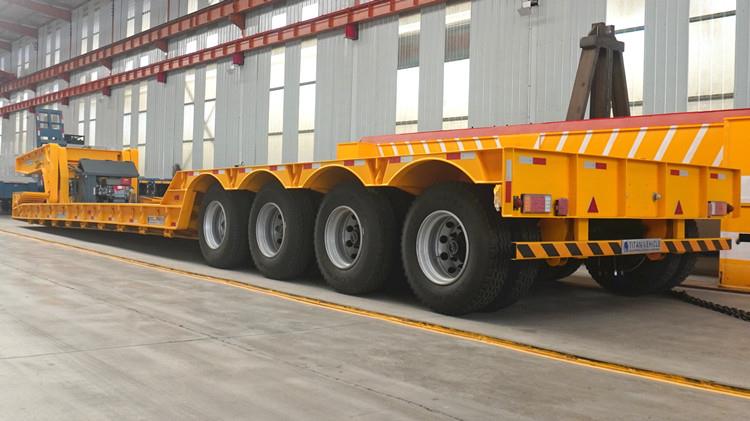 100T Hydraulic Detachable Gooseneck Low Bed Trailer for Sale