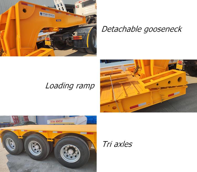 Detachable Gooseneck Low Bed Trailer for Sale in Trinidad and Tobago