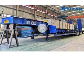 4 axle low bed trailer testing