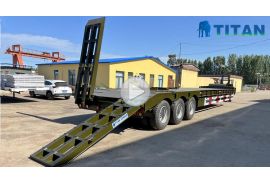 How to operate the ramp of 40ft lowbed semi trailer?